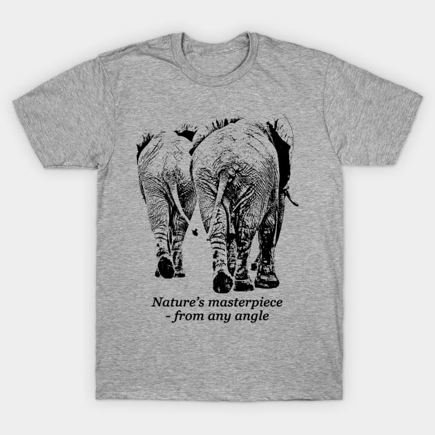 Elephant Pair, Rear View | African Wildlife T-Shirt by scotch